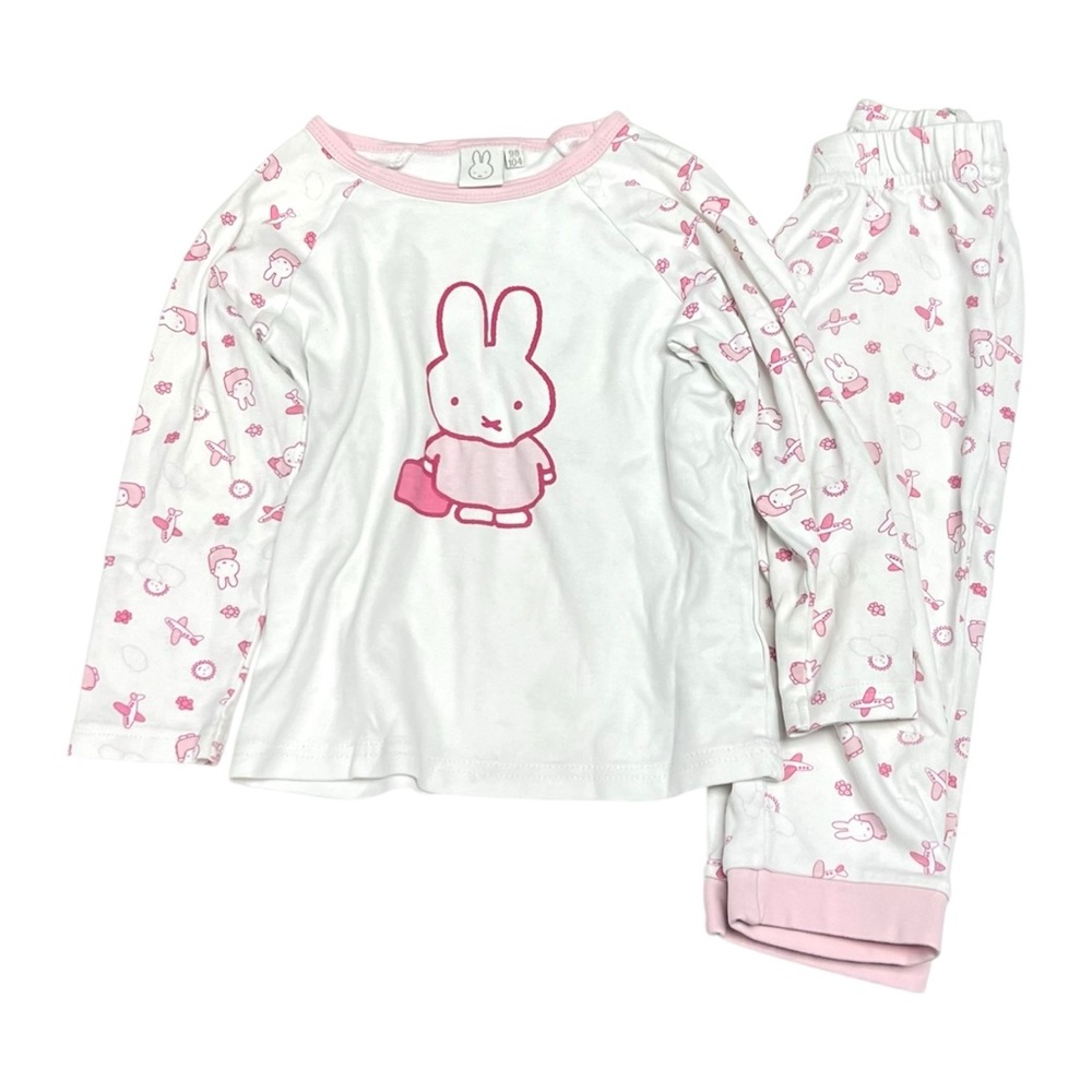 Miffy Kids Pajama Set - Pink and White Bunny Design
